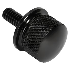 Harley-Davidson 1996~ Seat Bolt Screw Screw Aluminum Mounting Cap 1/4"-20 Pitch Type Tool Free Easy to Custom Solo Seat (Black/Bolt+Baseplate)