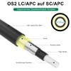 8ternityFiber OS2 Armoured Fibre Optic Cable LC/APC to SC/APC 5M/16FT,