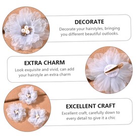 FRCOLOR 3pcs Flower Hair Clips Set Elegant Floral Barrettes for Women Girls and Teens Parties Weddings and Everyday Styles Versatile Hair Accessories