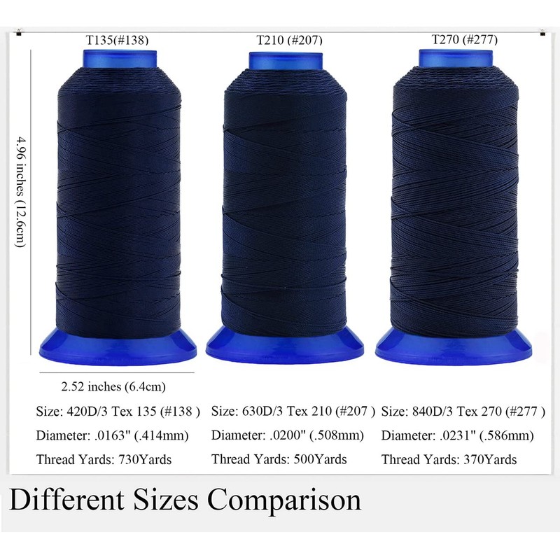 Selric Tex 210 Polyester Thread for Sewing 500Yards #207 T210
