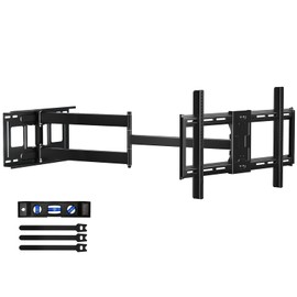 HCMOUNTING Long Arm TV Wall Mount for 42-80 inch TVs, Full Motion with 43 inch Extension Articulating Arms, Swivel and Tilt TV Bracket, Holds up to 110 lbs, Max VESA 600x400mm