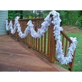 Burlap Wedding Decoration  Thanksgiving Shabby Lace Ivory Garland 20ft.