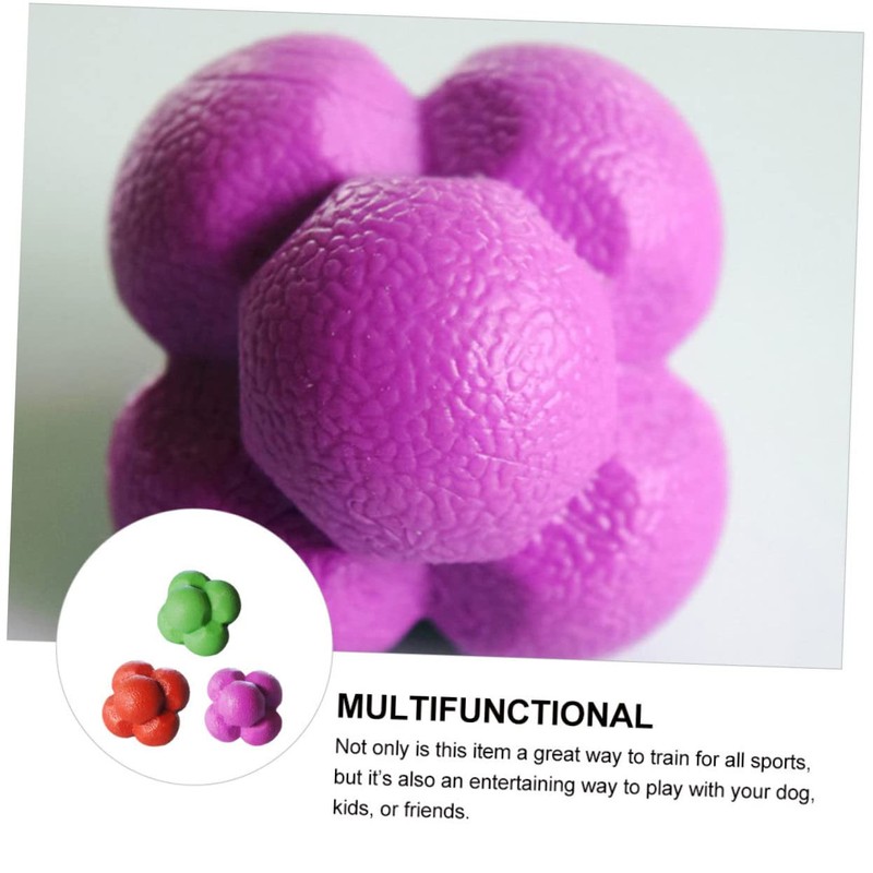 VICASKY 3pcs Hexagonal Reaction Balls Durable Agility Training Equipment Fitness