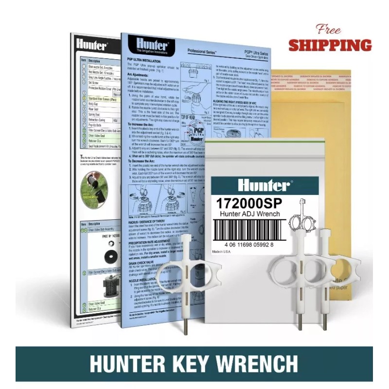 HUNTER HEAD ADJUSTMENT KEY TOOL Wrench Sprinkler Orbit K-Rain PGP