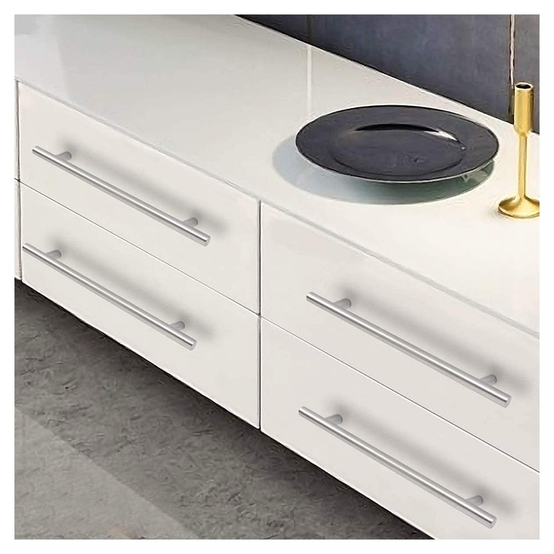 ANSIEDIO 6 Pack Cupboard Handles, Stainless Steel T Bar Kitchen
