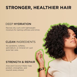 African Pride Acondicionador Moisture Miracle De Aloe Y Agua De Coco Acondicionador Profundo Y Mascarilla Capilar Para Cabello Seco Y Dañado Restaura La Hidratación, Fortalece Y Suaviza Los Rizos