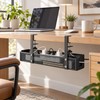 Under Desk Cable Management Tray – No-Drill Clamp-On Carbon Steel