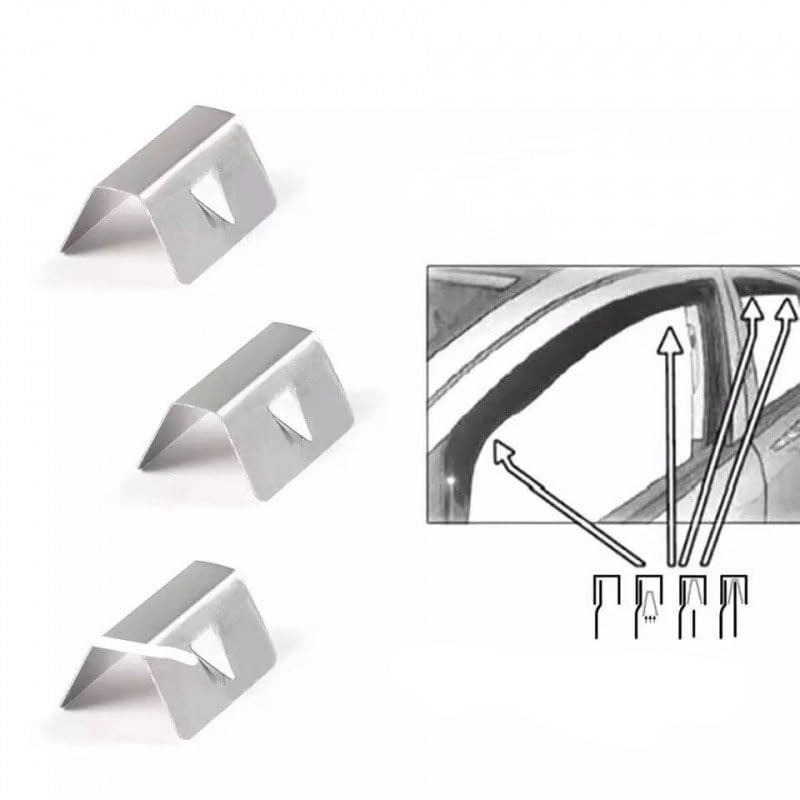 Stainless Steel Car Wind Deflector Buckle - Windproof Rainproof Deflector