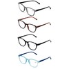 V.W.E. Round Stylish Reading Glasses Pair with Spring Hinge Fashion