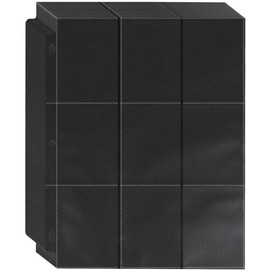 9 Pocket Sheet Protectors,Double Sided Card Sleeves Page Protectors for 3 Ring Binder, Baseball Card Binder,Fit for MTG, TCG, Baseball Standard Cards (Black, 100)