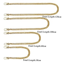 Zasiene Shoulder Bag Handbag Replacement Chain 4 Pieces Bag Chain Metal Shoulder Strap Handbag Chain Gold Bag Chain Strap Chain Purse Chain Strap Chain Strap with Buckles Bag Chain