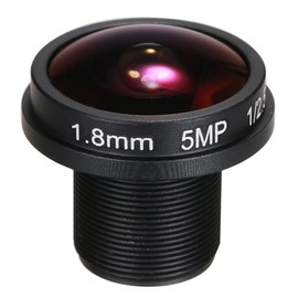 1.8mm Fisheye Lens, 5MP Wide Angle M12 CCTV Camera Lens for Panoramic Viewing with HD