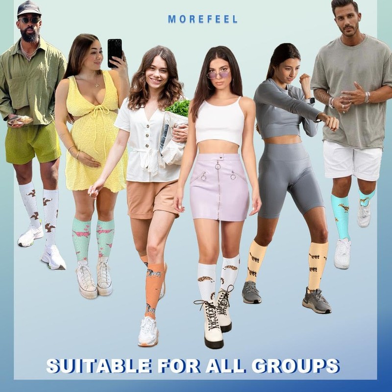 Hi Clasmix 6 Pairs Compression Socks for Women&Men 20-30mmhg Best