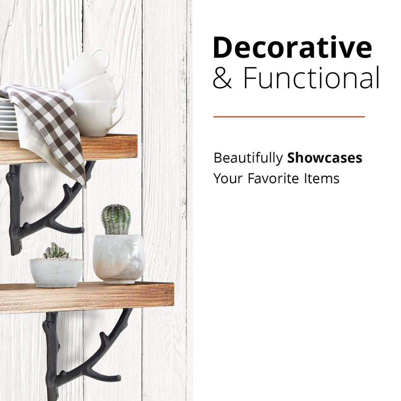 NACH Decorative Shelf Brackets, 4 Pack of 5.5 x 1.8