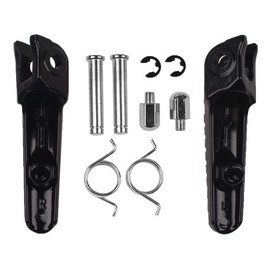 TCMT Black Front Foot Pegs Motorcycle Footpeg Footrest Bracket Set Fit For Honda CBR 600RR 2003-2024 CBR1000RR 2004-2024 CB1000R 2008-2025 50665-MFJ-305/50665-MFJ-D00/50660-MEL-305/50660-MEL-000