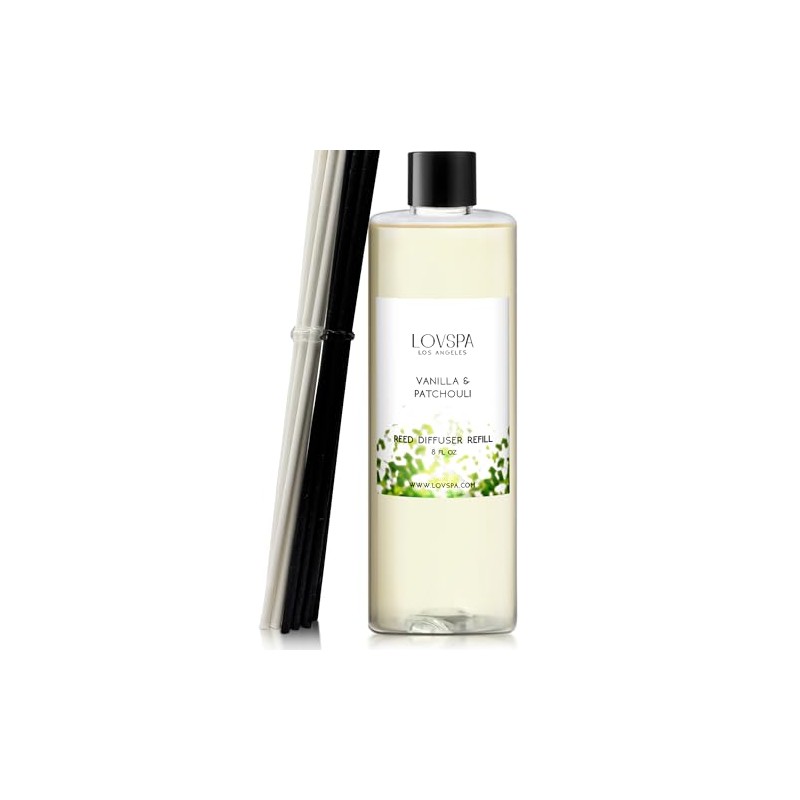LOVSPA Reed Diffuser Oil Refill/Vanilla & Patchouli, Large 8oz +