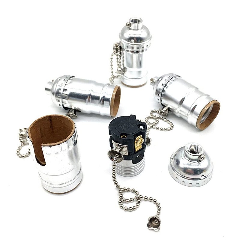 Pull Chain Light Bulb Lamp Socket Replacement Switch E26 E27