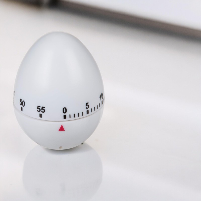 MIJOMA Kitchen Timer in Egg Shape, 60 Minute Timer, Plastic,