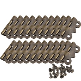 HALJIA 20pcs Mini Cabinet Drawer Box Butterfly Hinges Vintage Antique Bronze DIY Decor for Jewelry Wood Case Box Connectors Decorative 2 * 1.7cm Hasp Latch Lock 80 PCS Replacement Screws