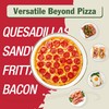 KEINVE 1000W Pizza Maker, 2-in-1 Indoor Griddle and Pizza Cooker,