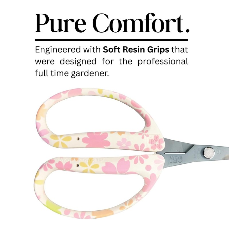 CHIKAMASA CRI-550SRF(Cherry Blossom), The Specialty Trimming Precise Scissors, Stainless Steel
