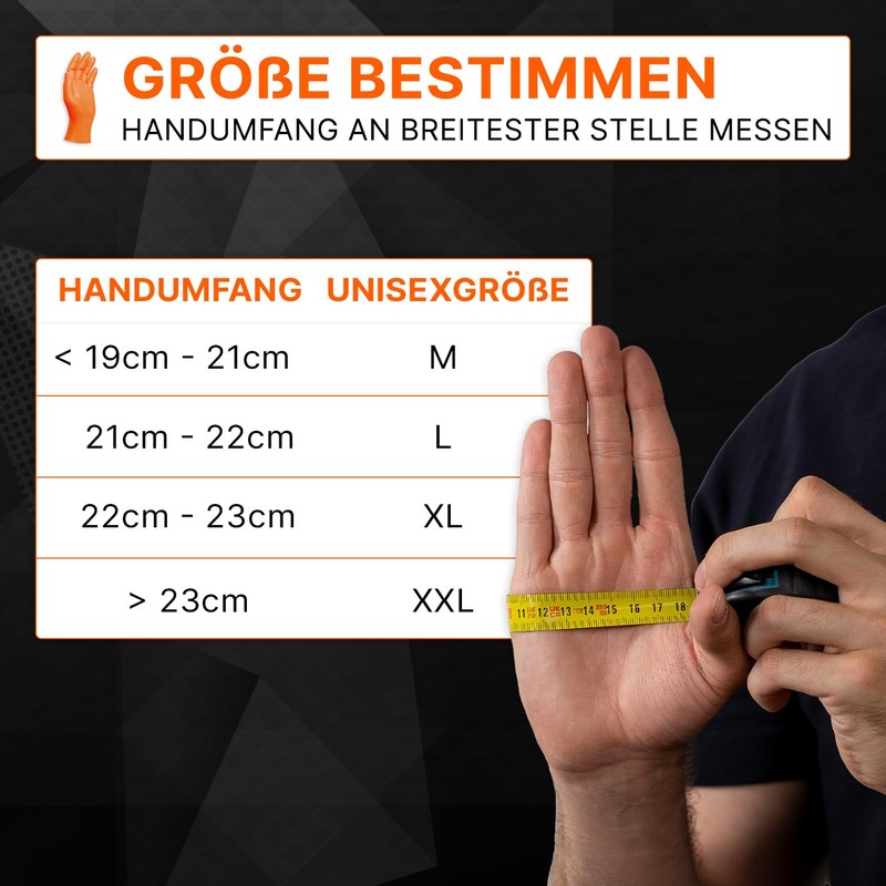 Progrip Disposable Gloves, Black, Extra Strong, Nitrile Gloves, L, 2