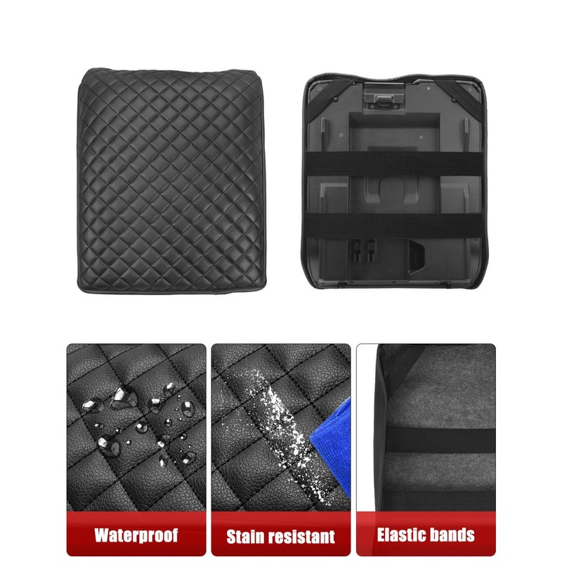 KBH Center Console Cover for Toyota Tundra 2014-2021, Vinyl Leather
