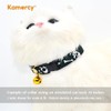 Skull Cat Collar, Safety Breakaway Kitten Collar, Black Background, XXS