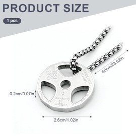 NHQZ Hantel Halskette,Titan Hantel Anhänger Halskette aus Edelstahl Hantelkette Halskette Paar Anhänger Halskette Fitness Studio Halskette Sportschmuck Halskette für Jungen Männer