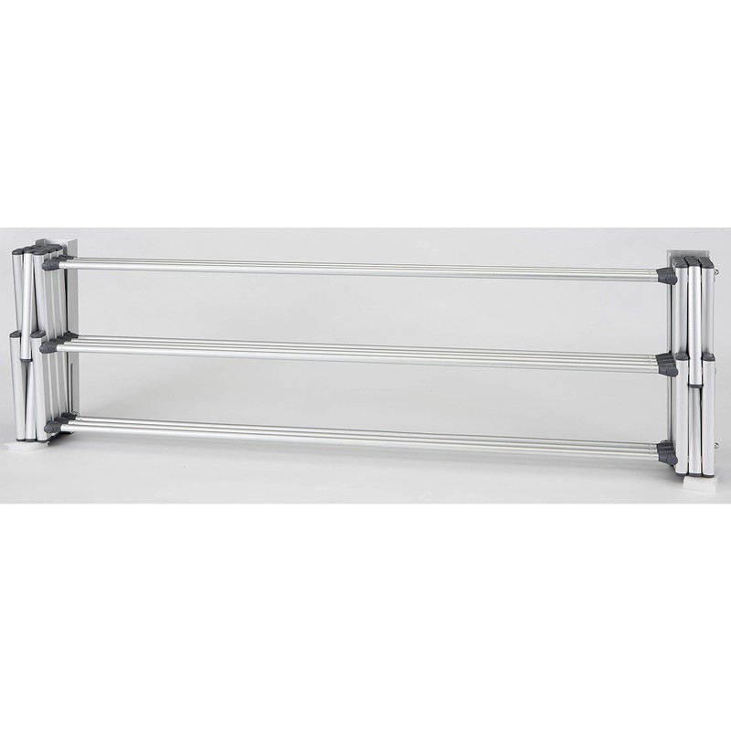 Woolite Aluminum 27" Collapsible Wall Mounted Clothes Drying Rack, Space