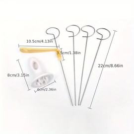 Tornado Spiral Potato Knife Manual Slicer, Multi functional Manual Rotating Vegetable Spiral Machine with 4 Stainless Steel Bars, Fruit and Vegetable Tools Kitchen Cooking Machine.