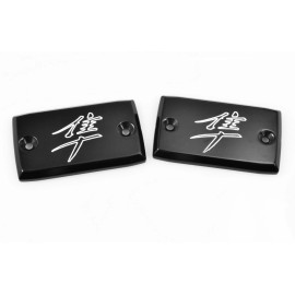 JDA CUSTOM GSX-R GSXR HAYABUSA GSX1300R BLACK MASTER CYLINDER RESERVOIR CAPS COVER 600-K-A3