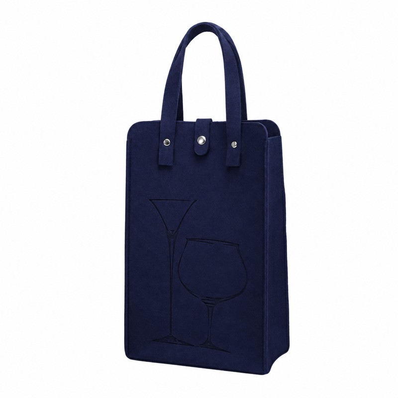 Felt Wine Bag for Gifting – Reusable Double Bottle Carrier