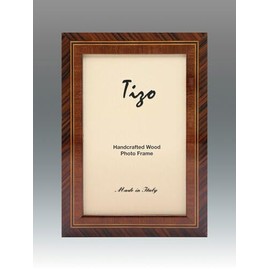 Tizo 5" X 7" Dark Brown Frame with Inlaid Border, Made in Italy