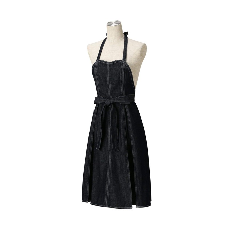 Francfranc Franc Dennier Full Apron Black Apron for Women Black
