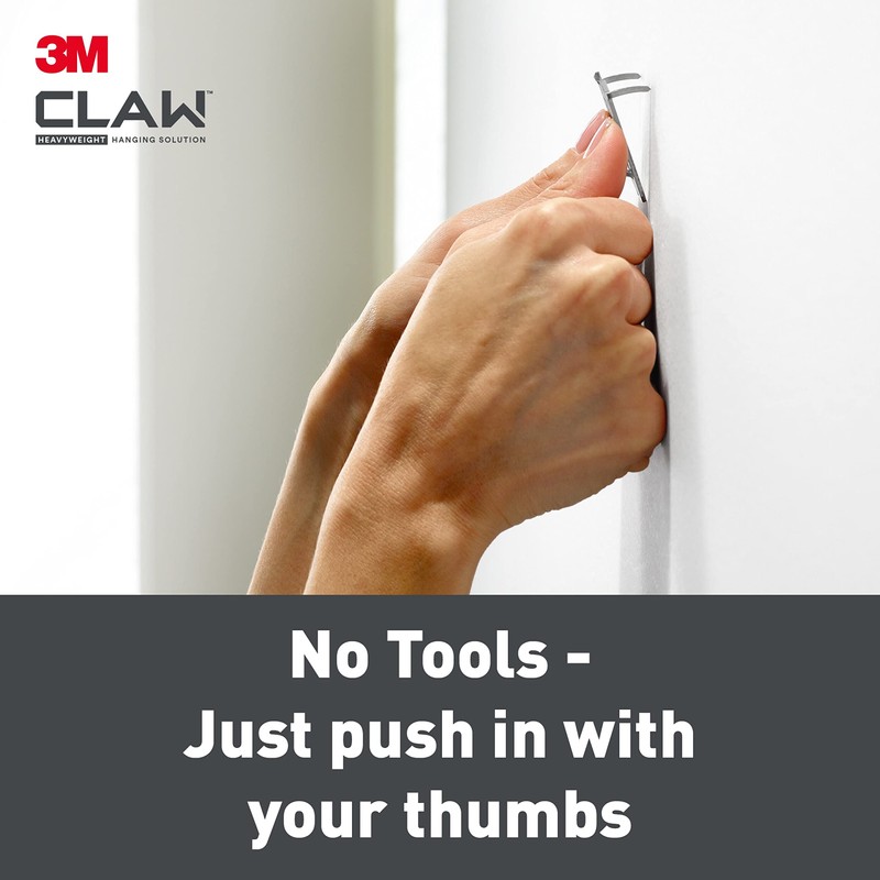 3M CLAW 3M Claw Plasterboard Picture Hanging Wall Hooks For