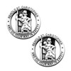 Bojueshaw 2PCS Catholic Car Sun Visor Clip Metal Badge –