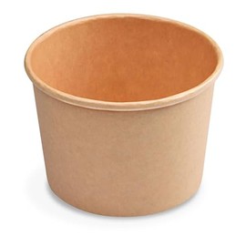VEPATIM 50 ice cream cups made of kraft paper, brown, diameter 90 mm, 250 ml