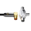 deleyCON Antenna Splitter T-Coupling Dual Device Splitter for Radio T-Adapter