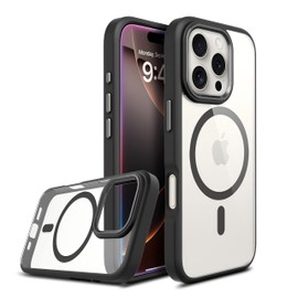 SkillCept for iPhone16 Pro Max Case 6.9'' Clear-Black, Military-Grade Protection, Waterproof, Compatible with MagSafe, Yellowing & Scratch Resistant, Raised Edges & Metallic Lens Protection