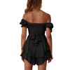 Off the Shoulder Rompers for Women Dressy Short/Long Sleeve Romper