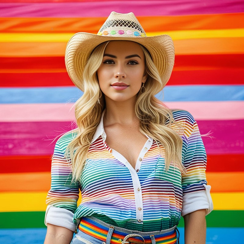 DOCILA Rainbow Cowboy Hat Band Men Women, Western Coastal Seashell