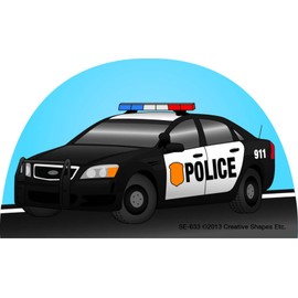 SHAPES ETC. 35 Sheets Police Car Mini Notepad 3in Search and Rescue First Responders Officer Notepad Classroom Bulletin Board Decorations Kids Crafts Teachers Notes Memos Reminders USA Made