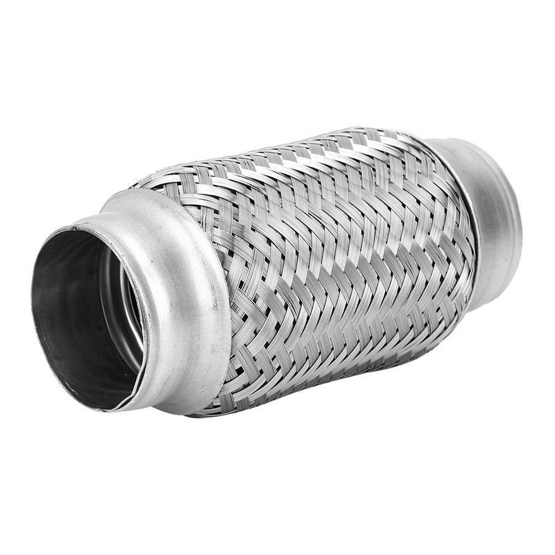 2 x 6in Car Exhaust Flexible Pipe Stainless Steel Weld