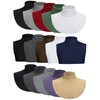Hoolerry 15 Pcs Fake Turtleneck Bulk for Women Fake Collar