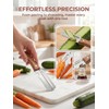 3-in-1 Multifunctional Vegetable Peeler, Curved Stainless Steel Blade Wooden Handle