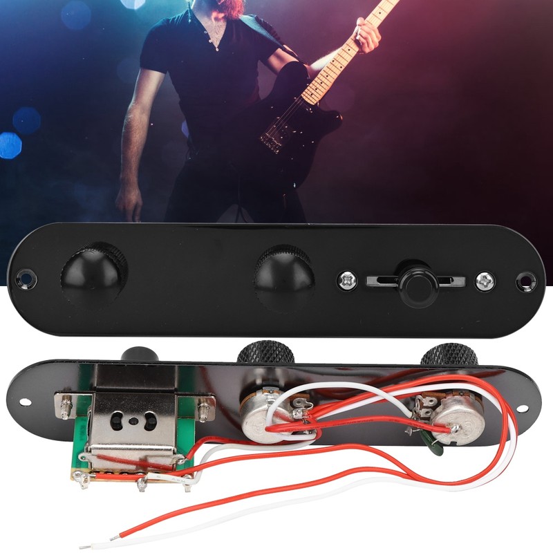 Electric Guitar Control Plate Switch Black Metal Prewired Wiring Harness