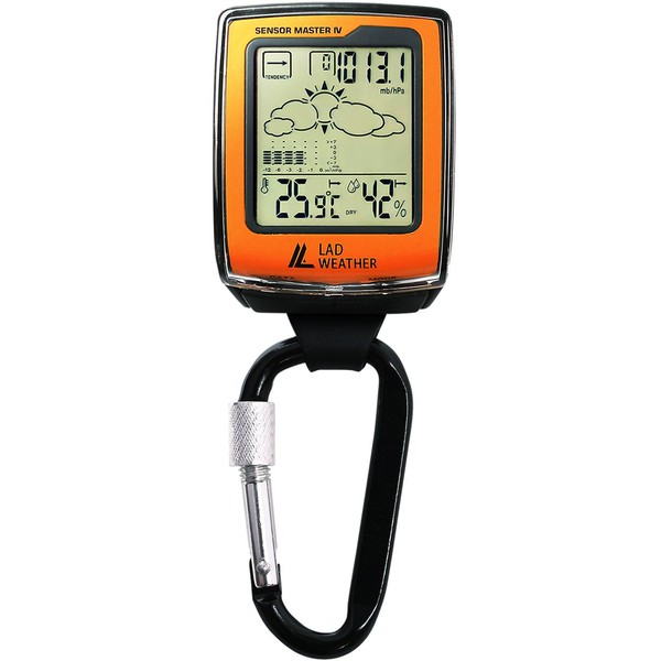Lad Weather Outdoor Watch, Altimeter, Barometer, Thermometer, Hygrometer, Digital Compass, Outdoor Equipment, orange