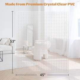 KMAT Office Chair Mat for Carpet, Computer Desk Mat,Clear Desk Chair Mat for Home Office Rolling Chair,Heavy Duty Floor Protector for Office-Easy to Clean,Anti-Slip-45 x53 Rectangular