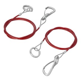 Freizeli ProPlus Trailer Safety Rope 1 Metre Red Brake Breakaway Rope with Carabiner
